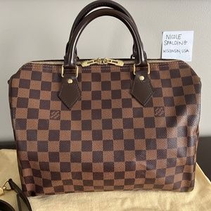 Louis Vuitton Speedy Bandouliere 30 in Damien Ebene